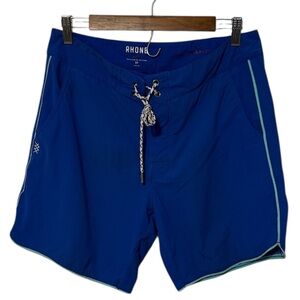 RHONE Tech Board Swim Shorts Trunks Hybrid Men’s 31 Blue Above Knee Summer Surf